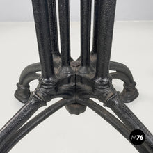 将图片加载到图库查看器,Black cast iron and wooden top bar table, 1990s