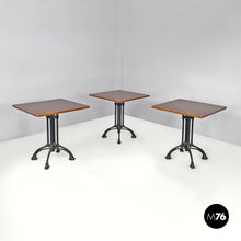 将图片加载到图库查看器,Black cast iron and wooden top bar tables, 1990s