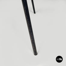 将图片加载到图库查看器,Black faux leather and metal chair, 1960s