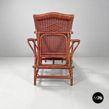 画像をギャラリービューアに読み込む, Red rattan armchair 981 by Bonacina, 1980s