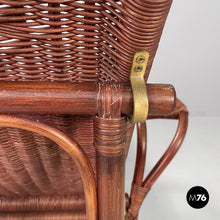 画像をギャラリービューアに読み込む, Red rattan armchair 981 by Bonacina, 1980s