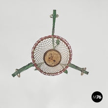 画像をギャラリービューアに読み込む, White and green wrought iron vase holders with decorative dragons, 1900s