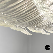 画像をギャラリービューアに読み込む, Round ceiling light by Barovier&Toso in transparent Murano glass, 1940s