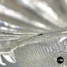 画像をギャラリービューアに読み込む, Round ceiling light by Barovier&Toso in transparent Murano glass, 1940s