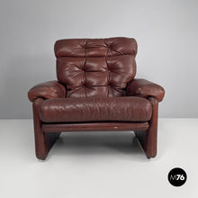 将图片加载到图库查看器,Brown leather armchairs Coronado by Afra and Tobia Scarpa for B&B, 1970s