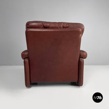 将图片加载到图库查看器,Brown leather armchairs Coronado by Afra and Tobia Scarpa for B&B, 1970s