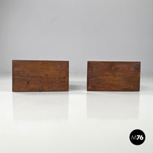 画像をギャラリービューアに読み込む, Wooden wall nightstands with decorated doors, 1960s