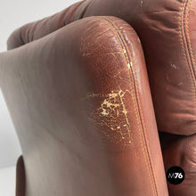 将图片加载到图库查看器,Brown leather armchairs Coronado by Afra and Tobia Scarpa for B&B, 1970s