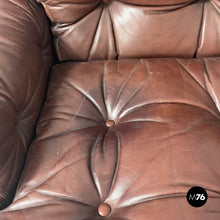 将图片加载到图库查看器,Brown leather armchairs Coronado by Afra and Tobia Scarpa for B&B, 1970s
