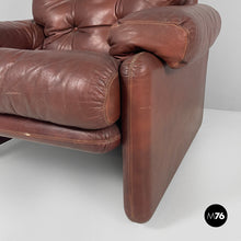 将图片加载到图库查看器,Brown leather armchairs Coronado by Afra and Tobia Scarpa for B&B, 1970s