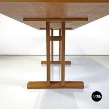 画像をギャラリービューアに読み込む, Rectangular wooden dining table, 1980s