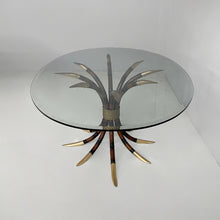画像をギャラリービューアに読み込む, Dining table in bamboo and glass , 1980s