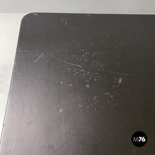 画像をギャラリービューアに読み込む, Desk in light blue metal and black leather top, 1960s