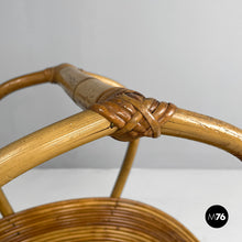 画像をギャラリービューアに読み込む, Bamboo magazine rack by Vivai Del Sud, 1960s