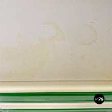 画像をギャラリービューアに読み込む, Green and dirty white 4964 chest of drawers by Olaf Von Bohr for Kartell, 1970s