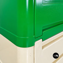 画像をギャラリービューアに読み込む, Green and dirty white 4964 chest of drawers by Olaf Von Bohr for Kartell, 1970s