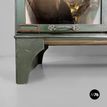Load image into Gallery viewer, Green wood and glass chest of drawers, 1940s