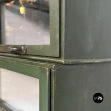 Load image into Gallery viewer, Green wood and glass chest of drawers, 1940s