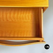 Load image into Gallery viewer, Solid wood and metal chest of drawers with curved front, 1980s