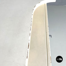 画像をギャラリービューアに読み込む, White wooden bedside table with shaped top, 1980s