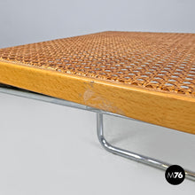 Load image into Gallery viewer, Chromed metal wood and Vienna straw chair, 1970s