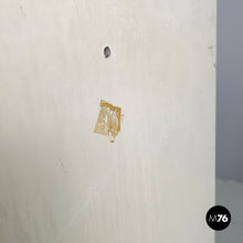 画像をギャラリービューアに読み込む, White wooden bedside table with shaped top, 1980s