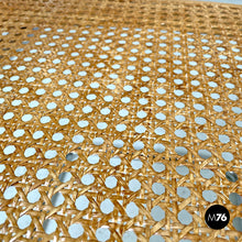 Load image into Gallery viewer, Chromed metal wood and Vienna straw chair, 1970s