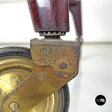 画像をギャラリービューアに読み込む, Wooden cart with two glass tops, 1950s