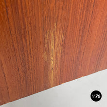 画像をギャラリービューアに読み込む, Wooden and black metal desk with three drawers, 1960s