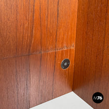 画像をギャラリービューアに読み込む, Wooden and black metal desk with three drawers, 1960s