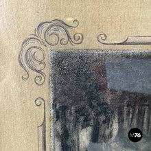 Charger l'image dans la galerie, Charcoal drawing with wooden frame, 1930s