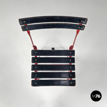画像をギャラリービューアに読み込む, Red and black Celestina folding chair by Marco Zanuso for Zanotta, 1970s