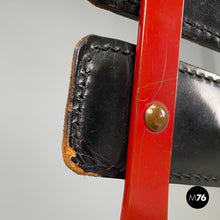 画像をギャラリービューアに読み込む, Red and black Celestina folding chair by Marco Zanuso for Zanotta, 1970s