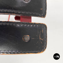 画像をギャラリービューアに読み込む, Red and black Celestina folding chair by Marco Zanuso for Zanotta, 1970s