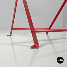 画像をギャラリービューアに読み込む, Red and black Celestina folding chair by Marco Zanuso for Zanotta, 1970s