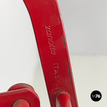 画像をギャラリービューアに読み込む, Red and black Celestina folding chair by Marco Zanuso for Zanotta, 1970s