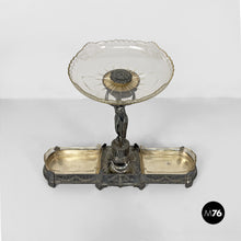 将图片加载到图库查看器,Art Nouveau metal and glass centrepiece, 1930s.