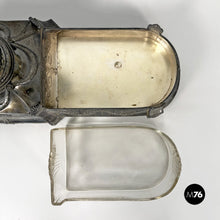将图片加载到图库查看器,Art Nouveau metal and glass centrepiece, 1930s.