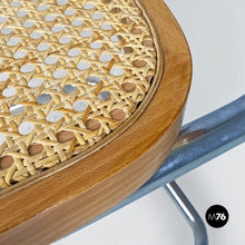 画像をギャラリービューアに読み込む, Wood, steel and Vienna straw Cesca style chairs, 1970s