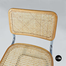 画像をギャラリービューアに読み込む, Wood, steel and Vienna straw Cesca style chairs, 1970s