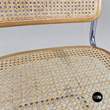 画像をギャラリービューアに読み込む, Wood, steel and Vienna straw Cesca style chairs, 1970s