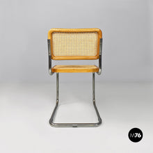 画像をギャラリービューアに読み込む, Wood, steel and Vienna straw Cesca style chairs, 1970s