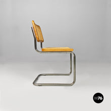 画像をギャラリービューアに読み込む, Wood, steel and Vienna straw Cesca style chairs, 1970s