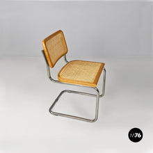 画像をギャラリービューアに読み込む, Wood, steel and Vienna straw Cesca style chairs, 1970s