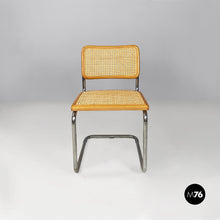 画像をギャラリービューアに読み込む, Wood, steel and Vienna straw Cesca style chairs, 1970s