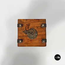 Load image into Gallery viewer, Glass and wood hourglass, 1850s