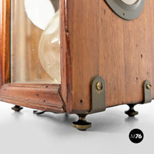 Load image into Gallery viewer, Glass and wood hourglass, 1850s