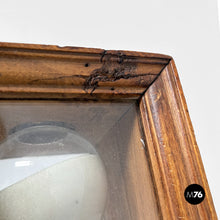 Load image into Gallery viewer, Glass and wood hourglass, 1850s