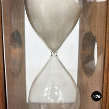 Load image into Gallery viewer, Glass and wood hourglass, 1850s