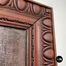 画像をギャラリービューアに読み込む, Picture with wooden decorated frame, 1960s